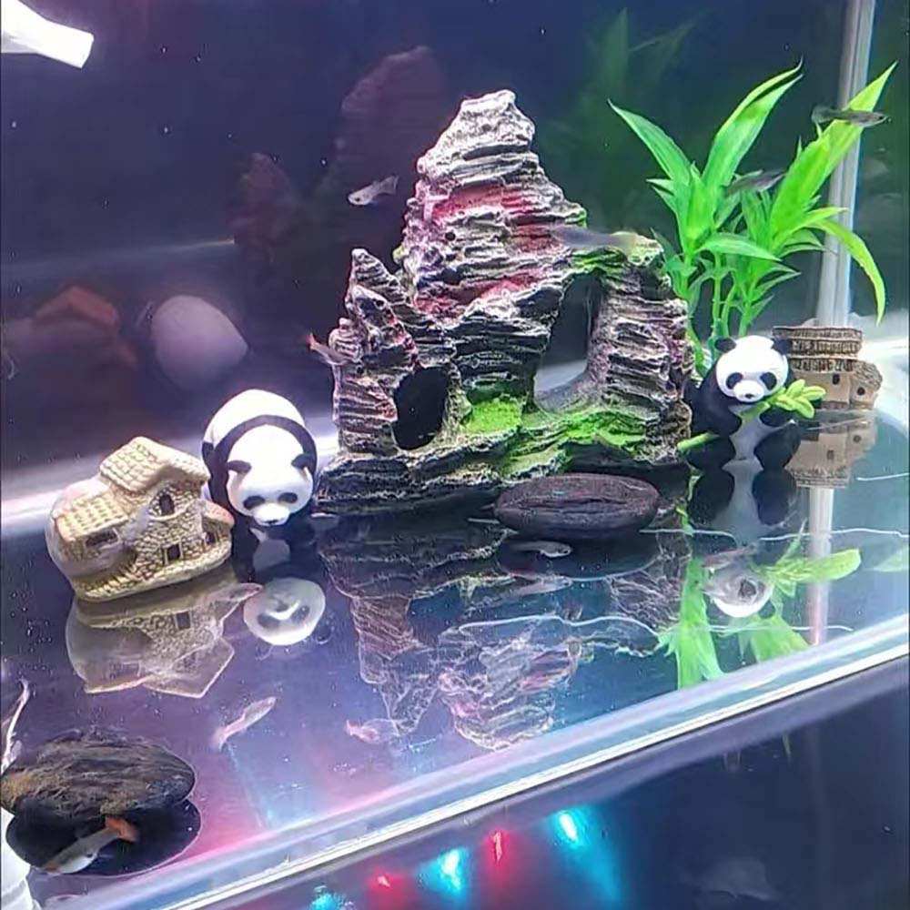 Mô hình hang động bằng nhựa resin trang trí cảnh quan bể cá sáng tạo