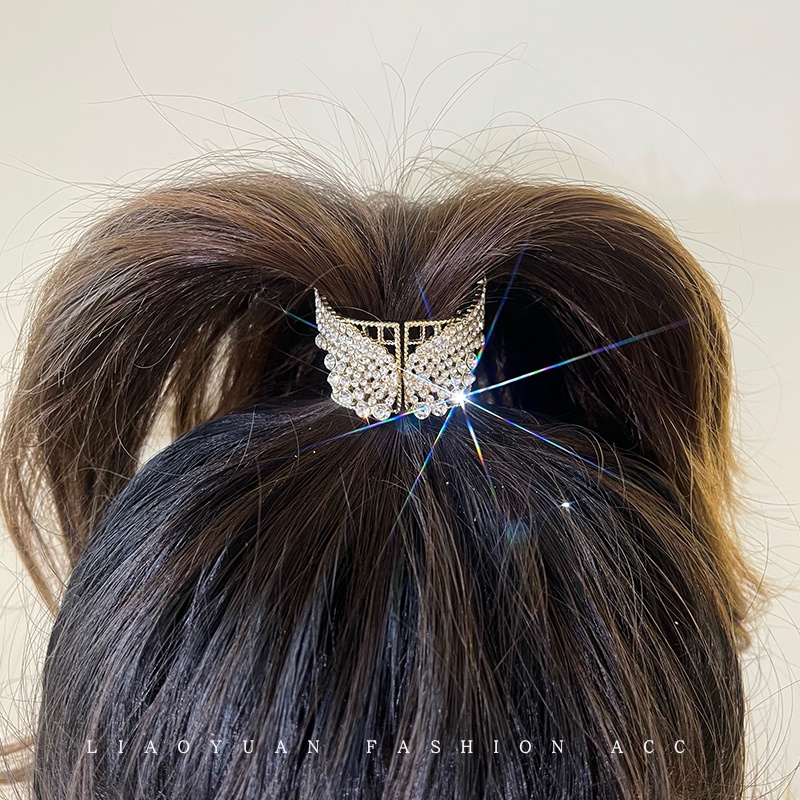 Kẹp Tóc Càng Cua Đính Cánh Thiên Thần Thiết Kế Lưng Cao Thời Trang Mùa Hè Cho Nữ