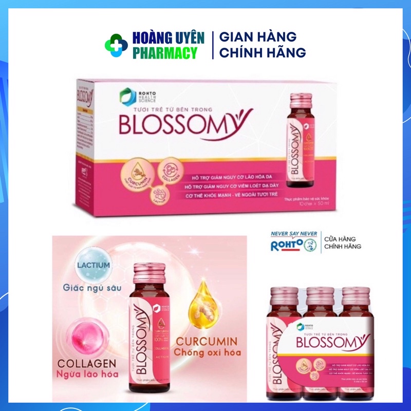 [Mã COSDAY -50K đơn 150K] Collagen Blossomy - sáng da, khoẻ dạ dày - Hộp 10 chai