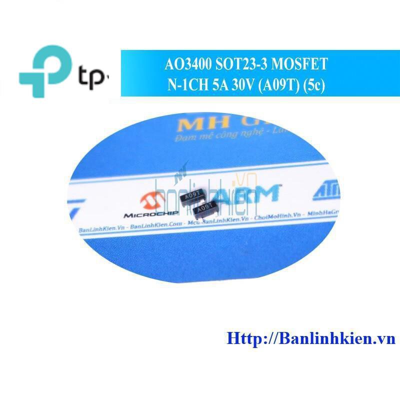 [TP] [Minh Hà] AO3400 SOT23-3 MOSFET N-1CH 5A 30V (A09T) (5c) zin TP