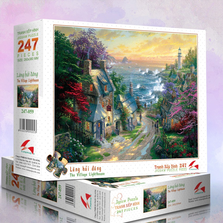 Tranh xếp hình Jigsaw Puzzle giải tỏa stress Tia Sáng 247 mảnh - LÀNG HẢI ĐĂNG - MSP: 247-059