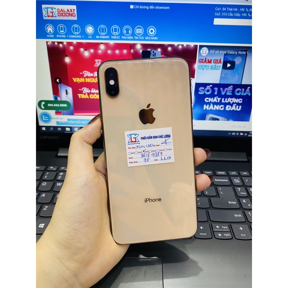 Điện Thoại iPhone XS Max Quốc Tế Đẹp Đầy Đủ Phụ Kiện Bảo Hành 12 Tháng | BigBuy360 - bigbuy360.vn