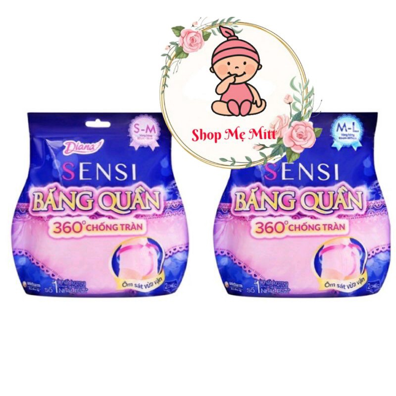 Combo 10 gói băng vệ sinh quần diana SM / ML ( 2 miếng )