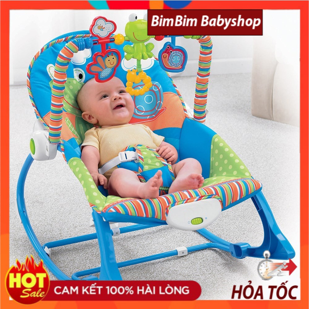 [Miễn ship] GHẾ RUNG cho bé CÓ NHẠC - BẬP BÊNH Ibaby