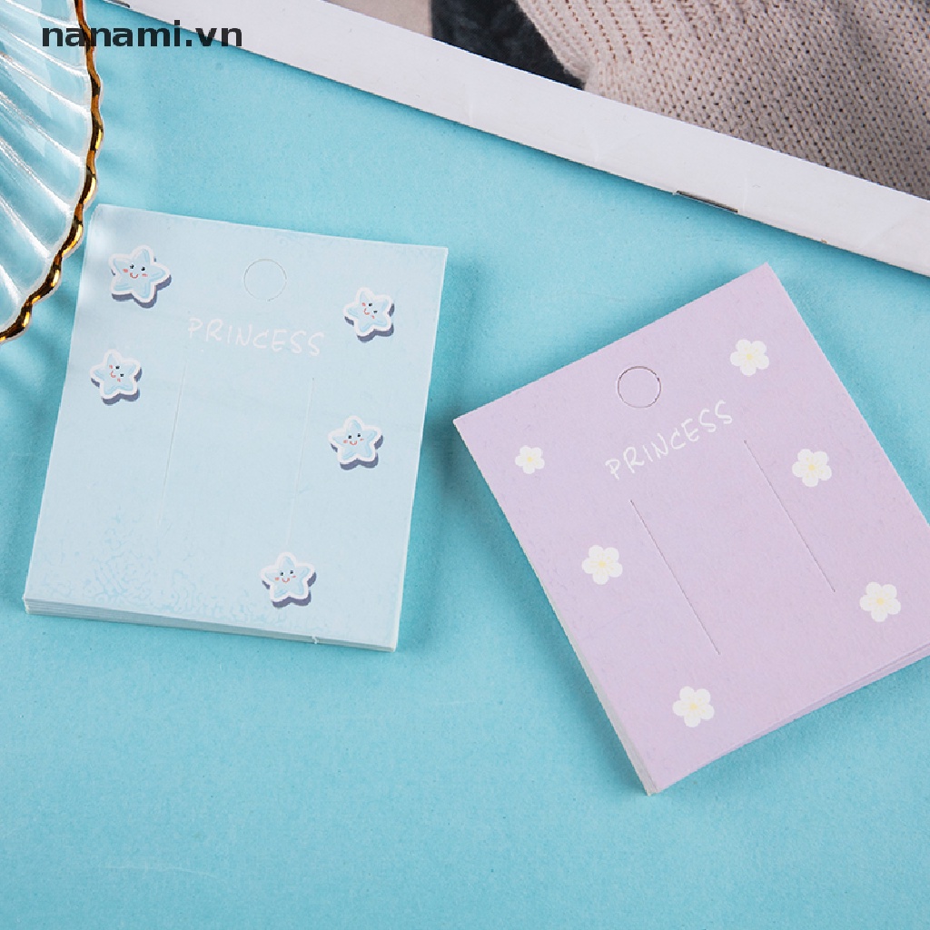 Set 50 Túi Nhựa Trưng Bày Kẹp Tóc Màu Xanh Dương / Hồng / Tím / Vàng 7 * 7CM
