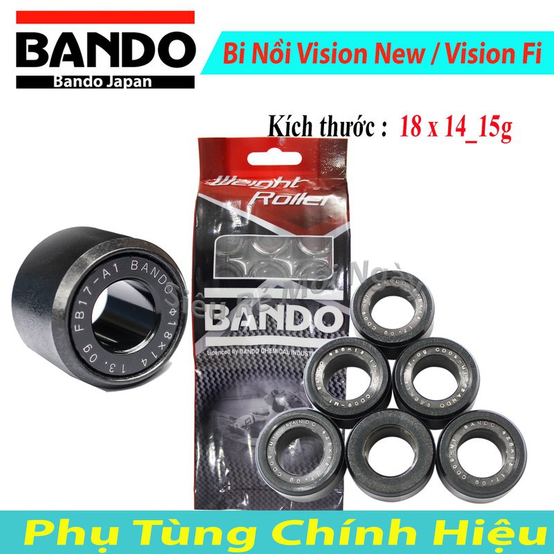 Bộ 6 Viên Bi Nồi Bando Honda Vision Fi 18 x 14_15g