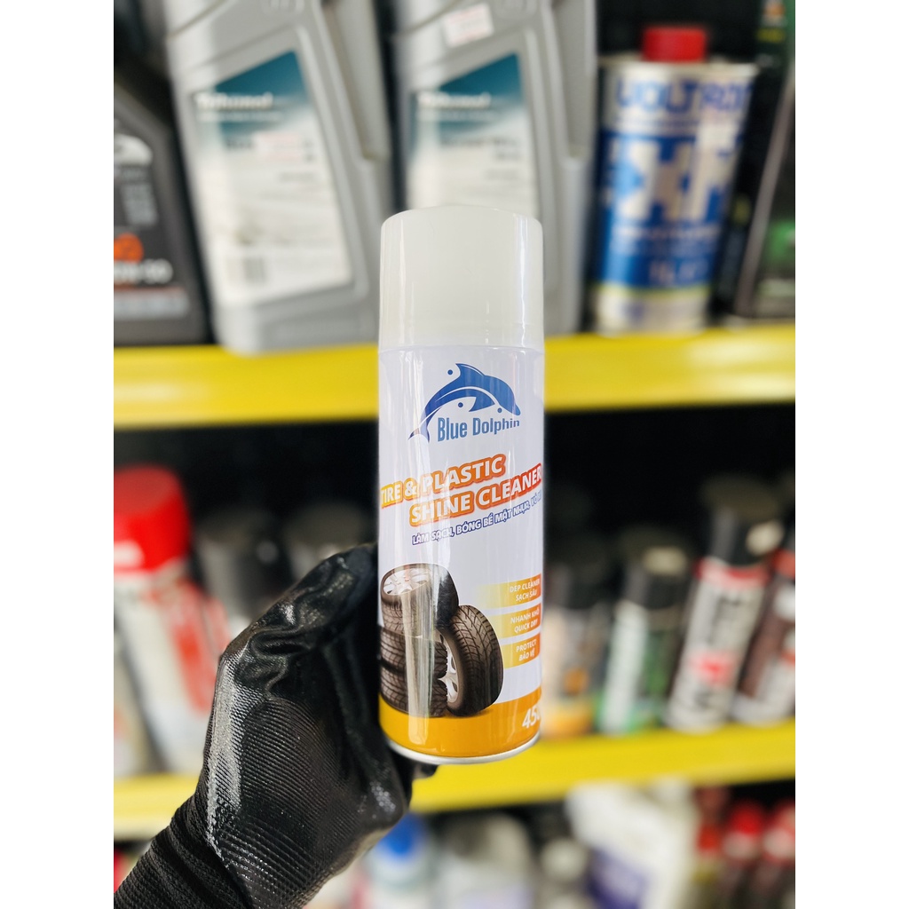 Chai Xịt Phục Hồi Nhựa Nhám BZ Blue Dolphin 450ml làm bóng nhựa nhám và vỏ xe