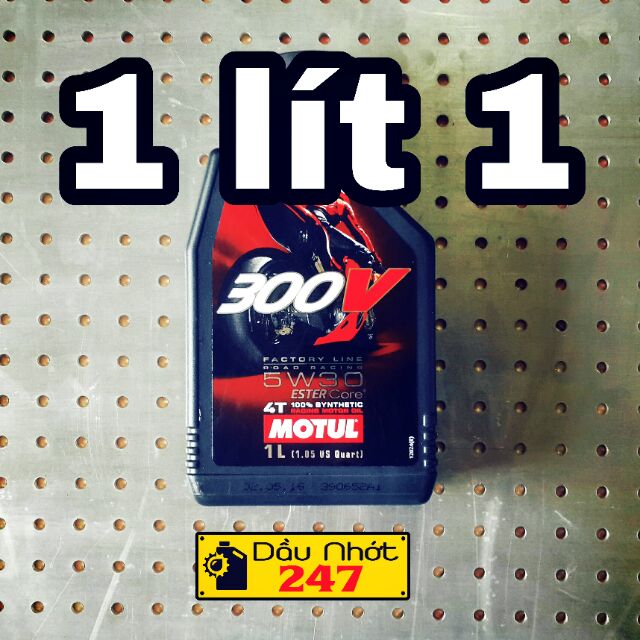 Combo dầu nhớt Motul 300v 5w30 (tem 3 lớp) 1L1 cho Honda Winner