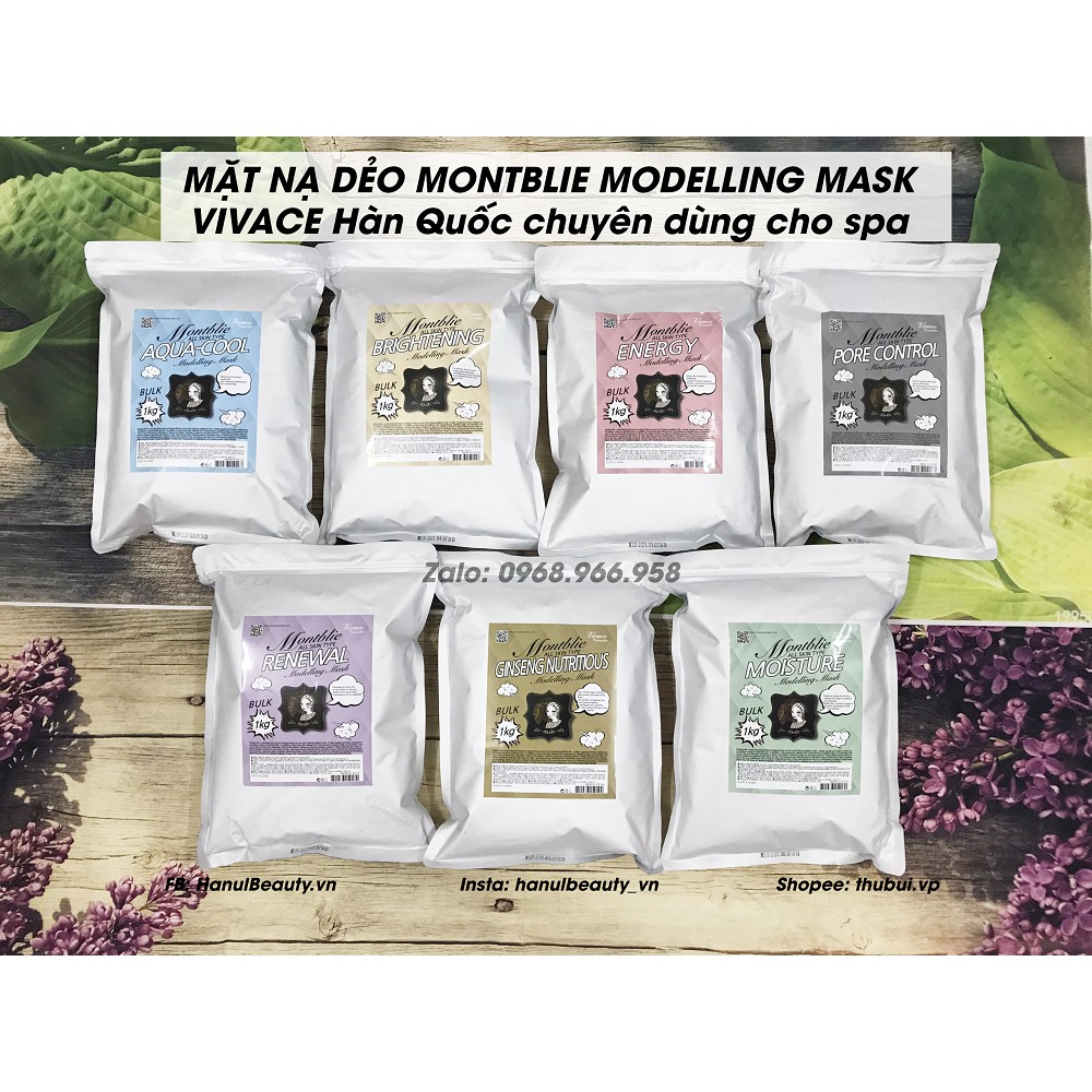 Gói 1KG Bột mặt nạ dẻo spa MONTBLIE  Vivace Modeling Mask Hàn Quốc