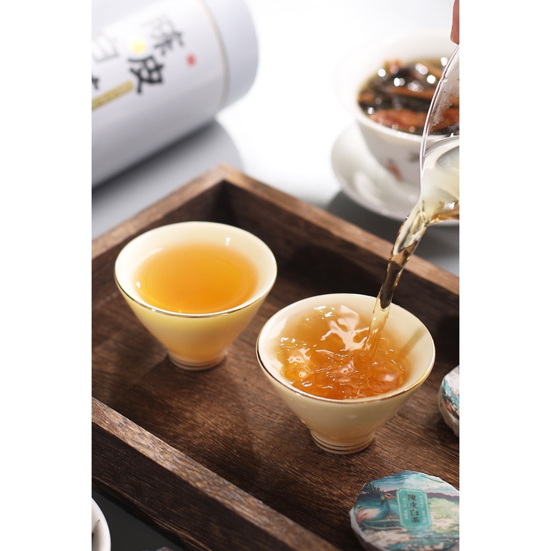 Bạch Trà Cổ Thụ Vân Nam Gong Mei thêm vỏ quýt