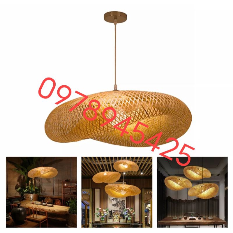 Đèn tre đèn mây tre đèn lồng tre mã 0030 treo thả trần