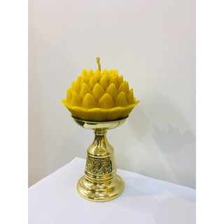 Nến Hoa sen sáp ong tự nhiên xuất Đức cỡ NHỠ (số 3) - màu tự nhiên, không pha trộn
