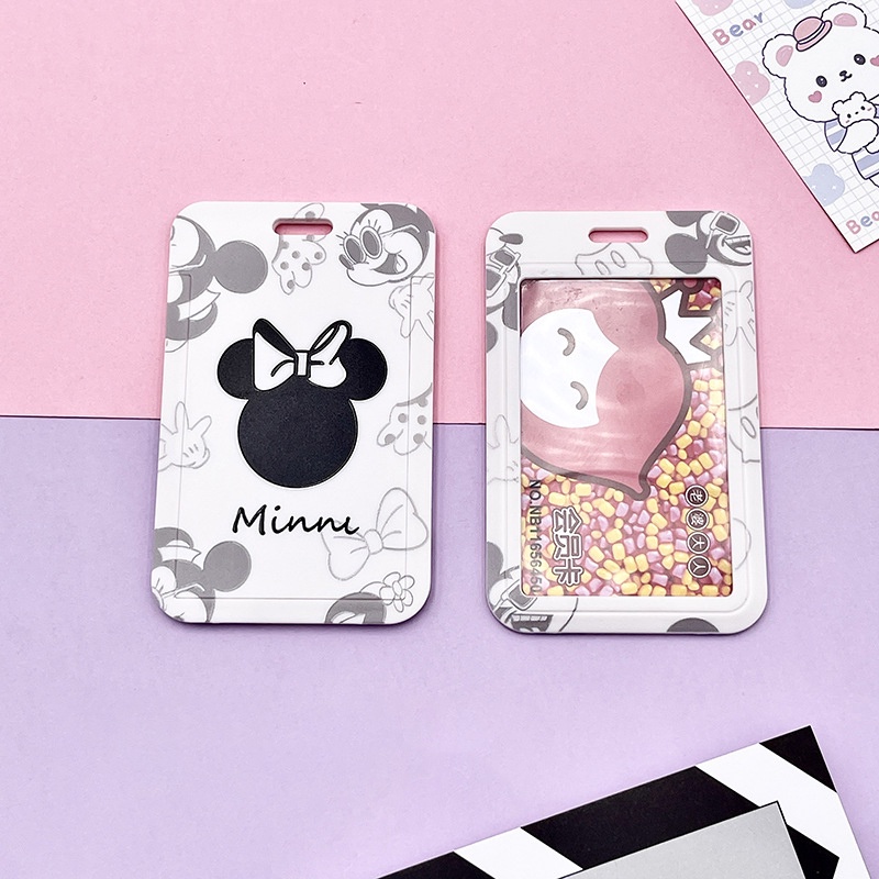 Dây Đeo Thẻ Bảng Tên Sinh Viên Học Sinh Nhân Viên Văn Phòng ID Card Từ Móc Gắn Chìa Khóa Điện Thoại Chuột Mickey Minnie