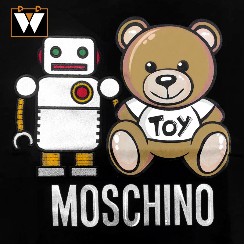 Moschino Áo sweater Tay Dài In Chữ Và Hình Gấu Đáng Yêu