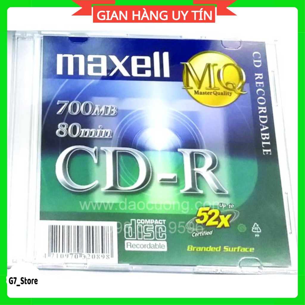 (SALE) Đĩa trắng Maxell Chính Hãng,đĩa CD/DVD kèm vỏ đựng mica