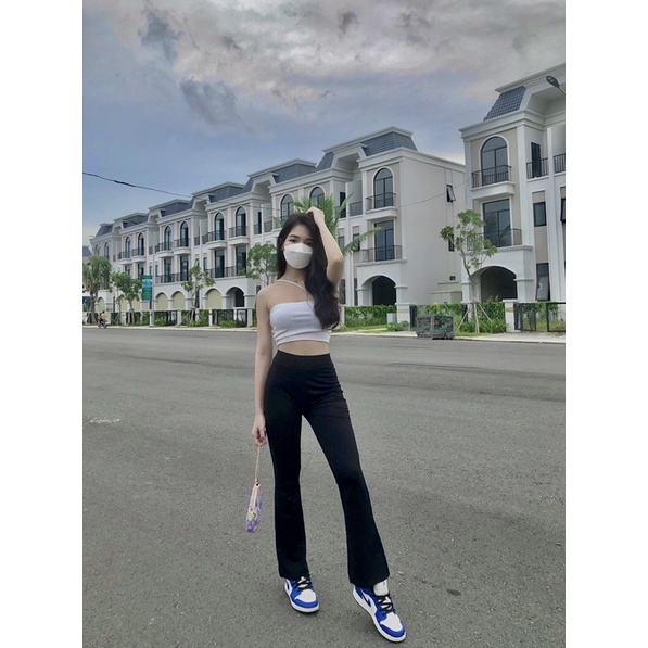 Quần legging ống loe dáng dài siêu tôn dáng