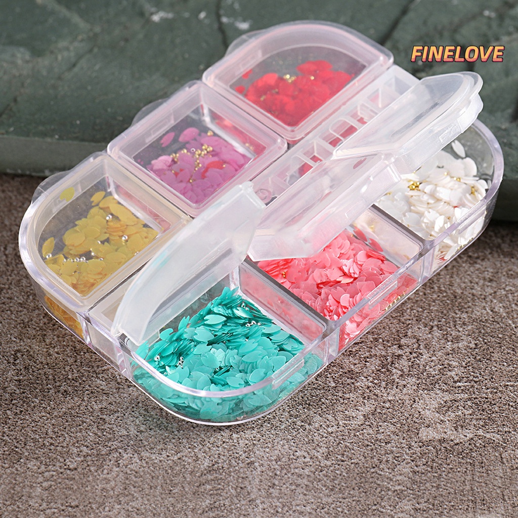 1 Hộp Phụ Kiện Trang Trí Móng Tay Chống Nước Hình Cánh Hoa Anh Đào