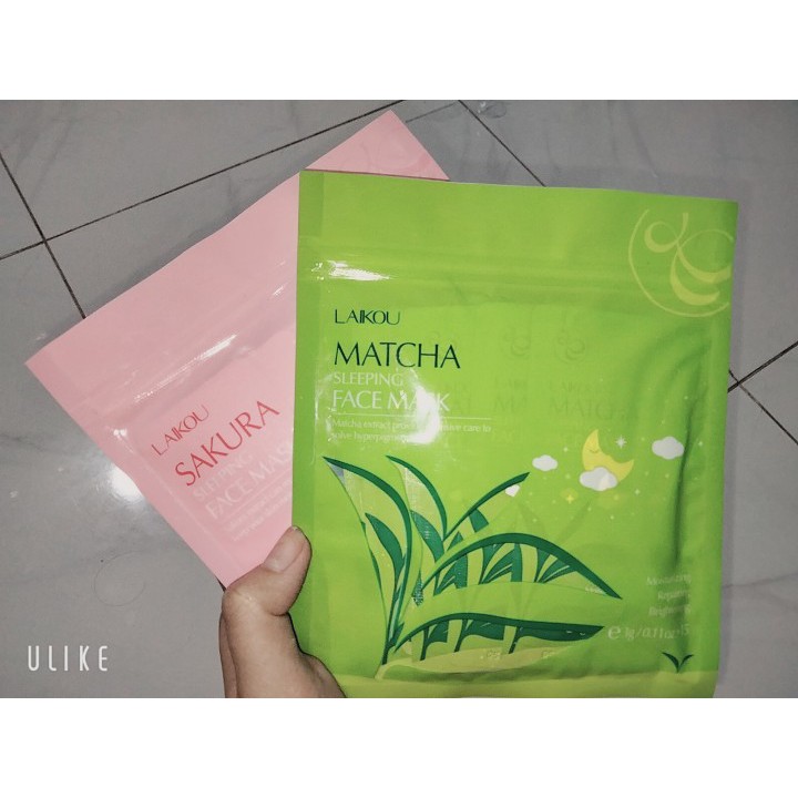 Túi 15 gói mặt nạ dưỡng da mịn màng, giữ ẩm cho làn da với Matcha trà xanh và Sakura hoa anh đào【MSK-FCLAI】