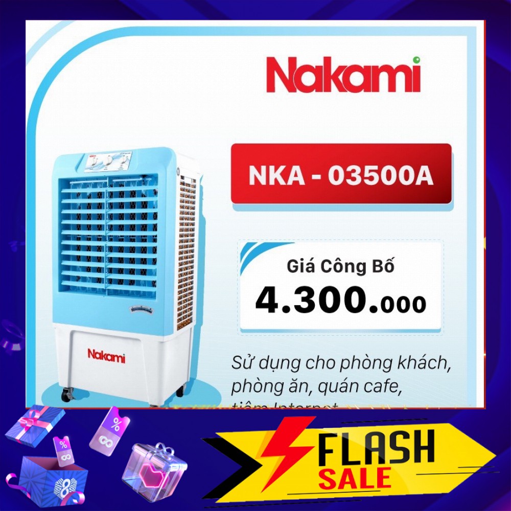 Quạt điều hòa, hơi nước, làm mát không khí NAKAMI 03500A ( Nút Cơ )