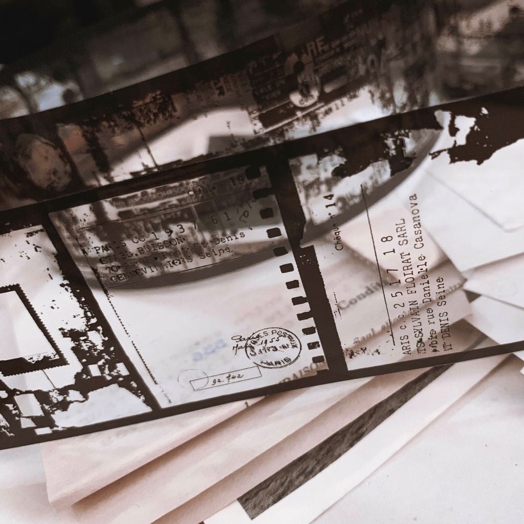 Sâu Nery - Washi tape film trắng đen trang trí cổ điển Noir 4 by Plus Minus