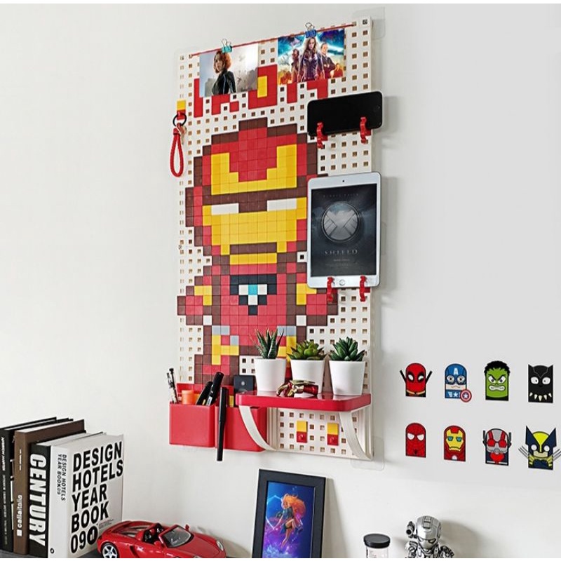 Bảng pegboard treo tường đa năng chủ đề Marvel