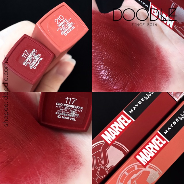 [Maybelline x MARVEL] Son kem siêu lì, lâu trôi Maybelline Superstay Matte Ink Liquid Lipstick (Có S