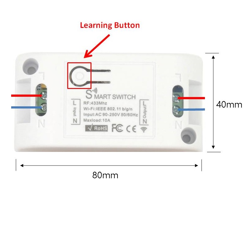 Công tắc điều khiển từ xa thông minh DIESE không dây WiFi 433Mhz AC85~220V