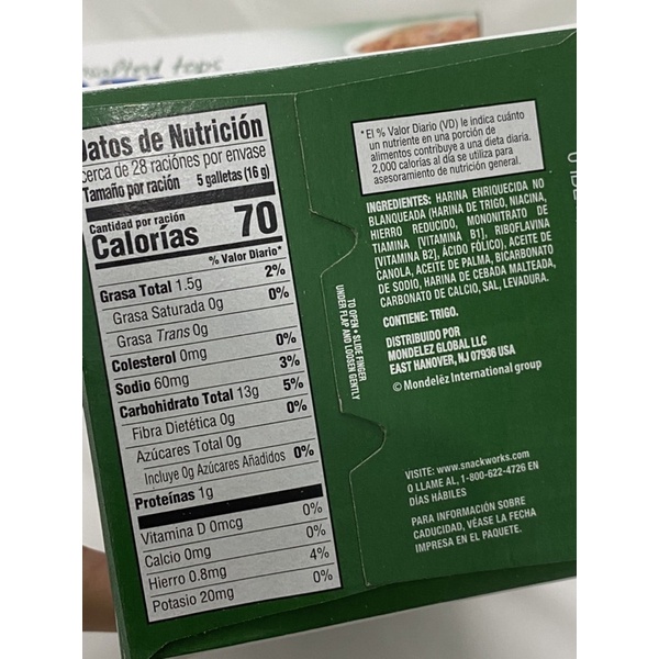 Bánh quy ăn kiêng Unsalted Tops Premium Saltine Crackers