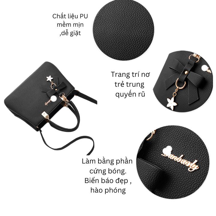 Túi xách công sở nữ DANBAOLY, túi nữ phong cách Hàn Quốc da PU sang trọng thiết kế tinh tế 28cm - BALILI