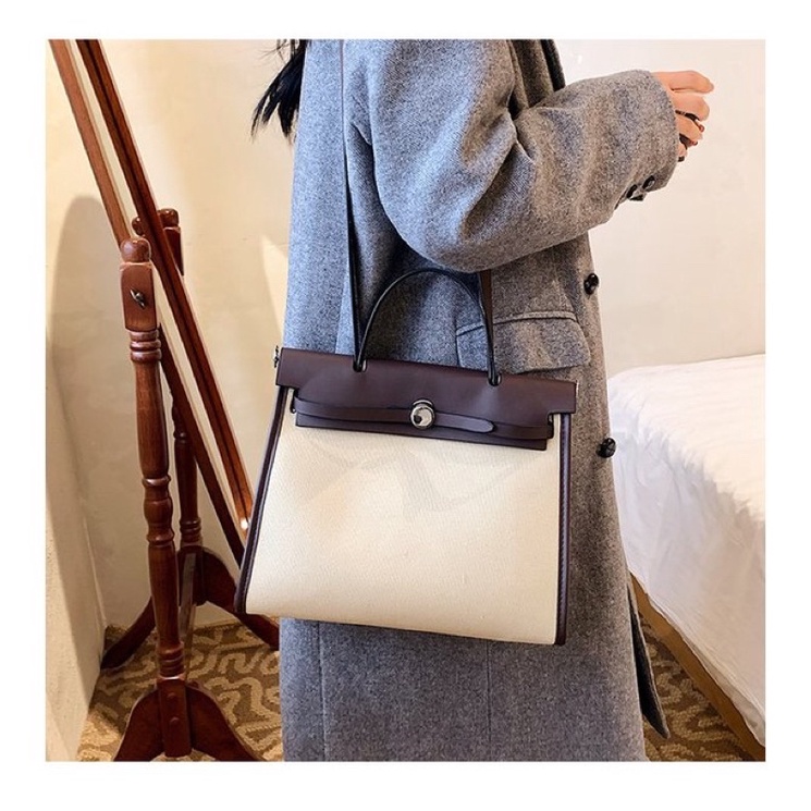 Túi công sở phối da khuy cài sang trọng HERBAG