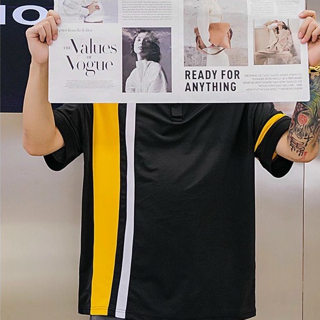 Áo Polo Nam, Áo Phông Nam Có Cổ Phối Kẻ Sọc Thời Thượng Chất Liệu Vải Cá Sấu Cao Cấp - AC114 - Shopmens | BigBuy360 - bigbuy360.vn