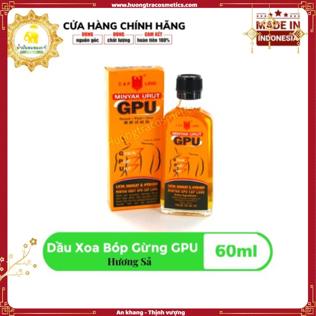 Dầu gừng hương sả trị đau xương khớp GPU Liniment Oil 60ml