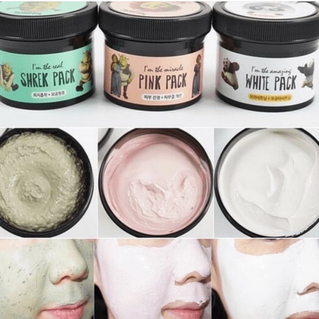 Set Mặt nạ đất sét IM THE REAL SHREK PACK{Tách set và không co hộp giấy)