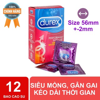 Bao Cao Su Cao Cấp Kéo Dài Thời Gian Quan Hệ Durex Performax Intense [HÀNG NHẬP MỸ]