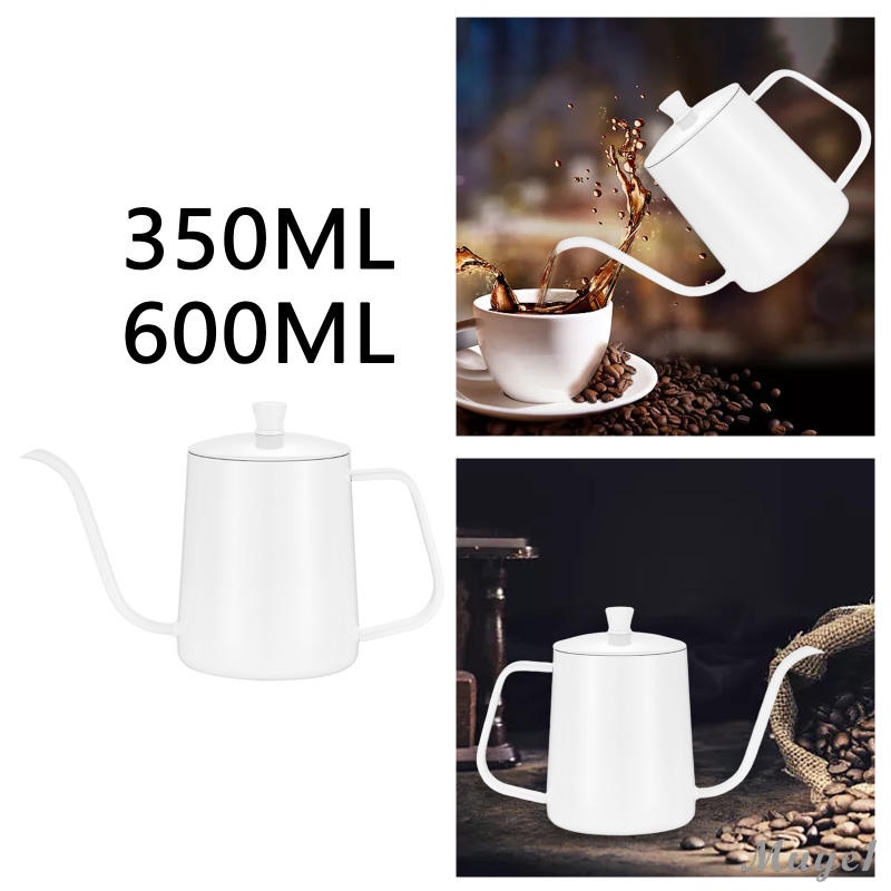 Ấm đun nước/ cà phê cổ ngỗng màu trắng nhỏ gọn tiện dụng