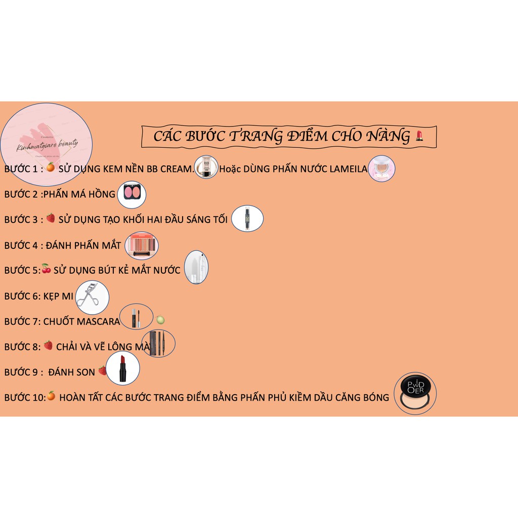 SET TRANG ĐIỂM 10 MÓN TIỆN LỢI TẶNG KÈM BÔH 3 KHUÔN MÀY | BigBuy360 - bigbuy360.vn