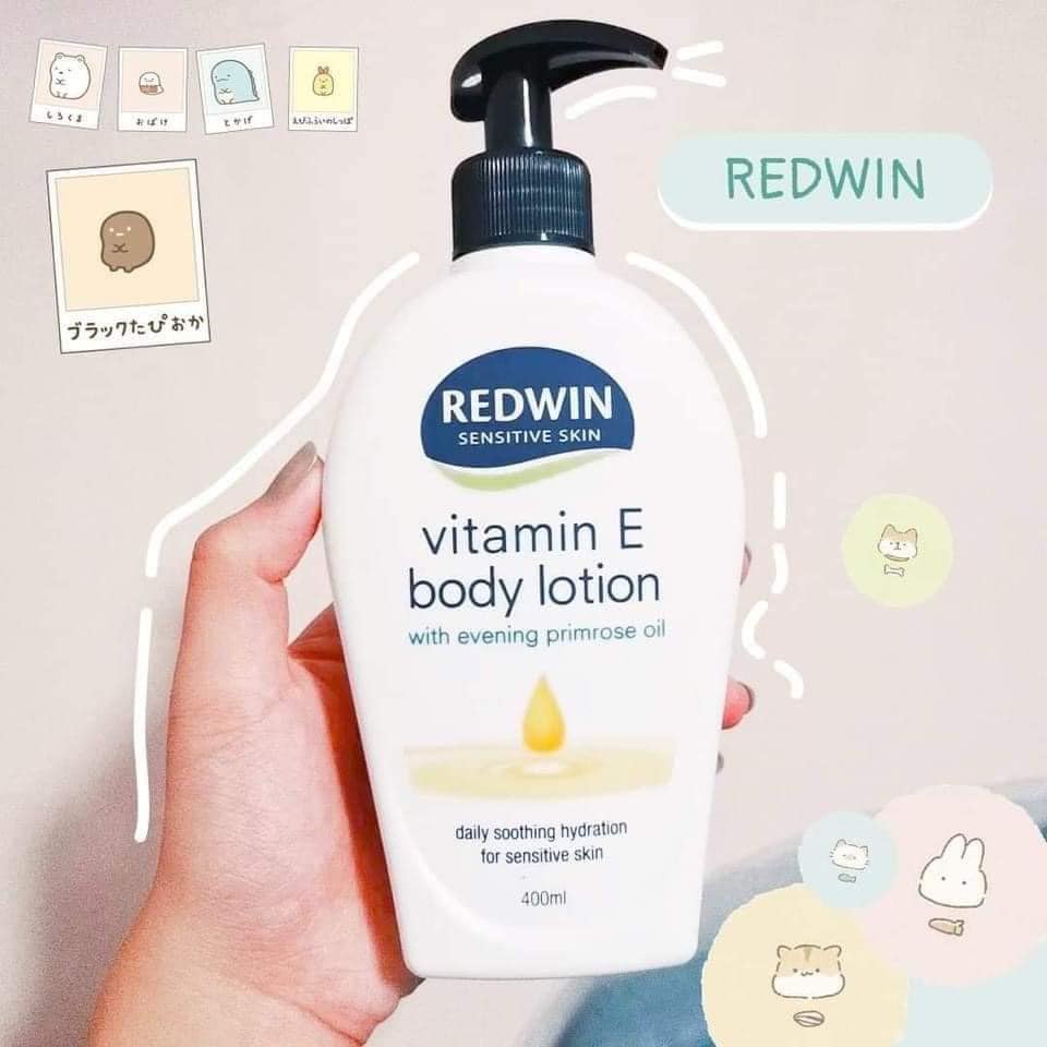 Kem dưỡng da REDWIN Vitamin E Úc 400g Chai Có Vòi Cho Body