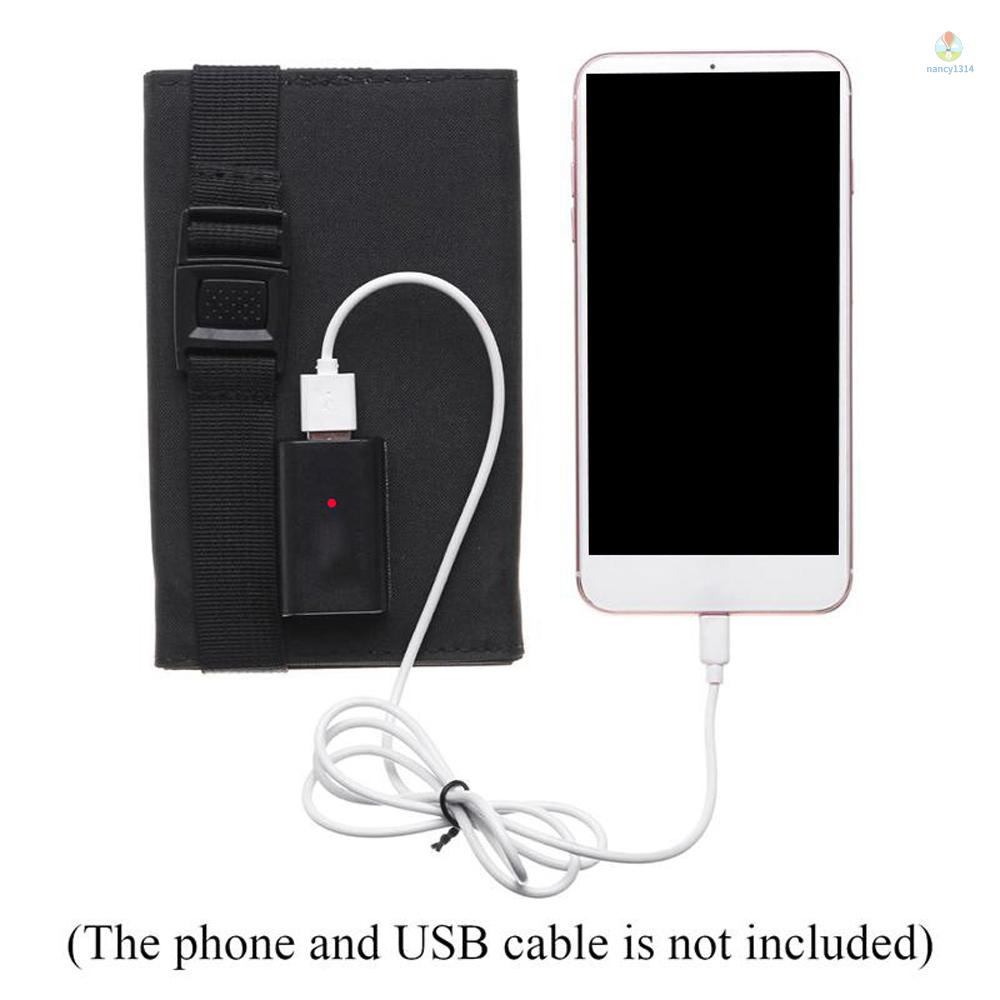 Bộ Sạc Pin Năng Lượng Mặt Trời 5V 10W USB Chống Nước Với 4 Tấm Năng Lượng Mặt Trời Cho Điện Thoại