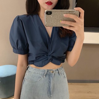(ORDER) Áo croptop vạt xoắn