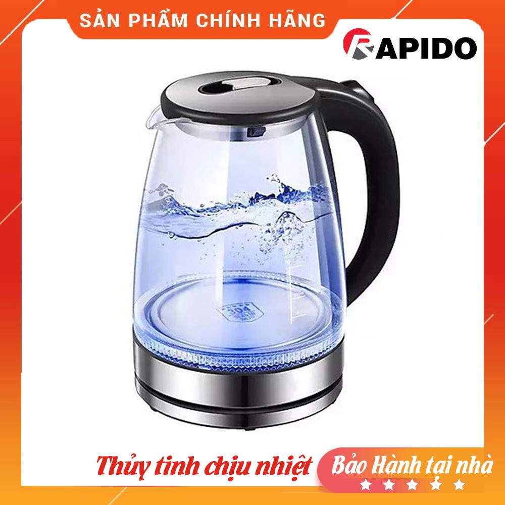 Ấm siêu tốc RAPIDO RK1818 đồ dùng nhà bếp, bình đun nước - bảo hành chính hãng 1 đổi 1