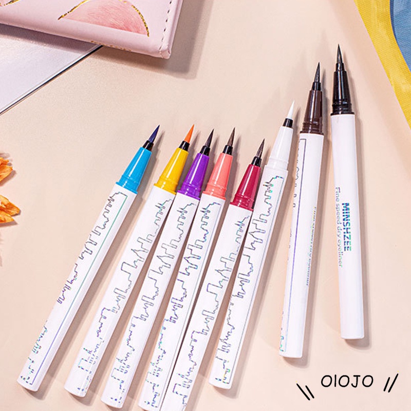 ⚜️Bút Kẻ Mắt Nước 5 Màu Không Trôi Đầu Bút Mảnh Dễ Dùng Chống Nước Lâu Trôi Không Nhoè Minshzee