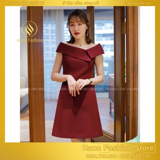 Váy Đầm Dự Tiệc Màu Đỏ Sang Trọng - Váy Đầm Thiết Kế Cao Cấp QC01Đ