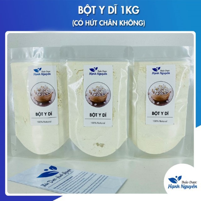 Bột Ý Dĩ Nguyên Chất 1kg - Có hút chân không (Bột y dĩ, bobo)