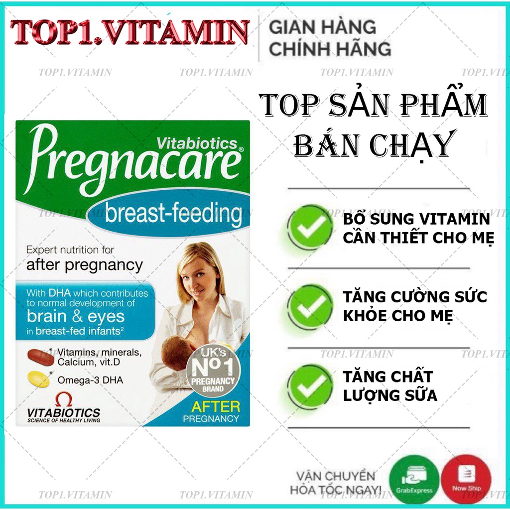 Vitamin bú Anh Pregnacare Breast Feeding cho mẹ sau sinh 84 viên - UK