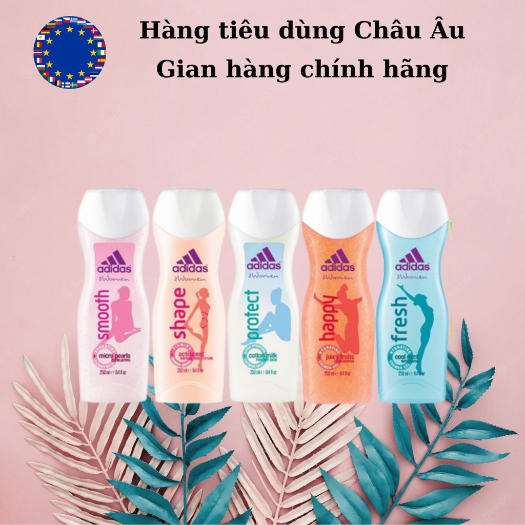 Sữa tắm nữ Adidas cấp ẩm dưỡng da lưu hương thơm lâu nội địa Châu âu