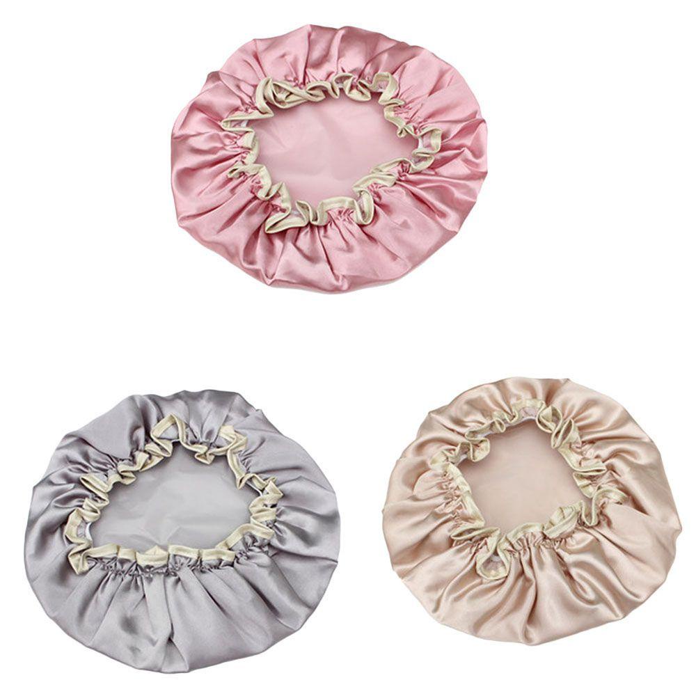 Mũ Trùm Tóc Bằng Satin Hai Lớp Nhiều Màu Sắc Đáng Yêu
