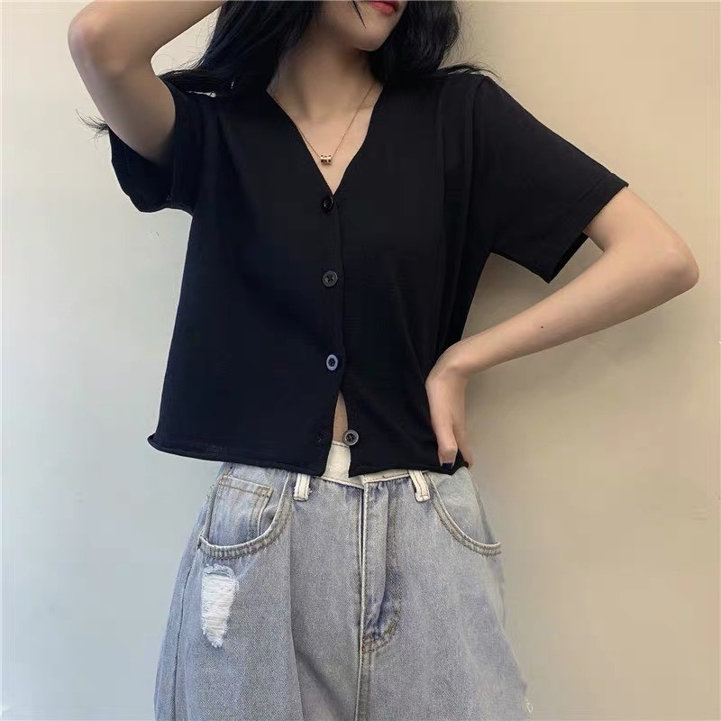 [Mã WASKT410K giảm 10K đơn 50K] Áo Croptop Nữ UNI Tay Ngắn Form Rộng Ulzzang (ẢNH THẬT) | WebRaoVat - webraovat.net.vn