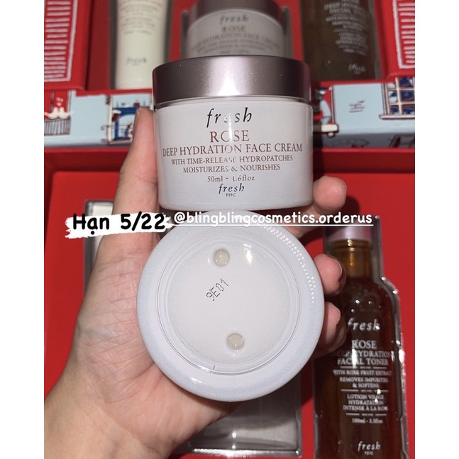 Kem dưỡng Fresh Rose Deep Hydration fullsize 50ml, 100ml