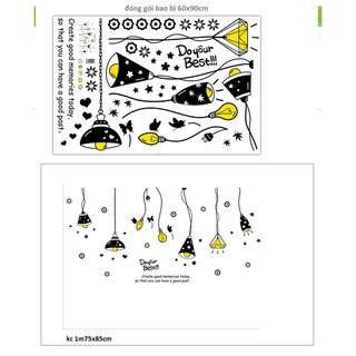 decal dán tường dây đèn