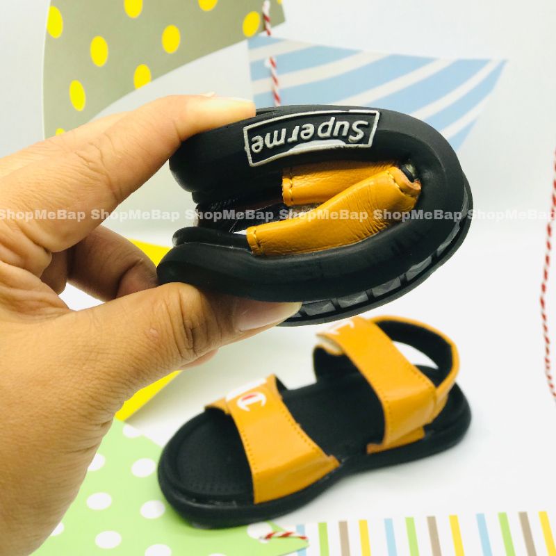 Sandal tập đi đế caosu da mềm cho bé trai